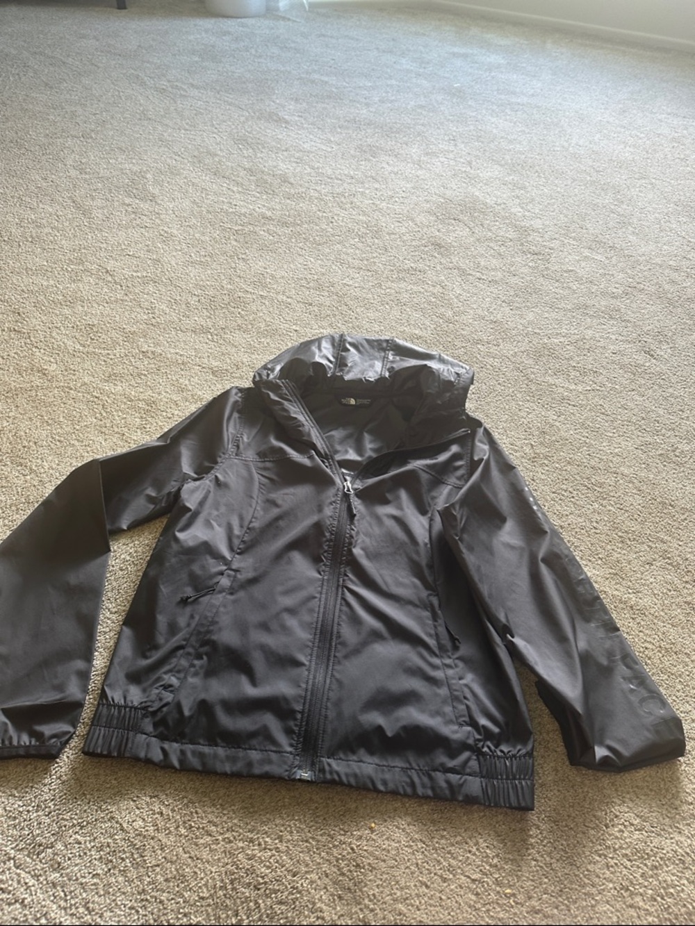 The North Face Black Hooded Shell Jacket windbreaker size S